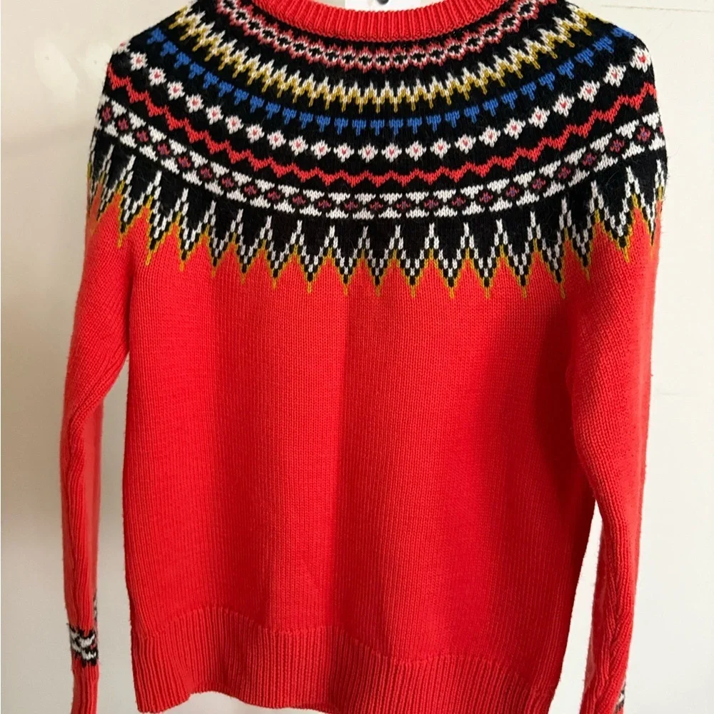 J. Crew Wool Blend Fair Isle Sweater